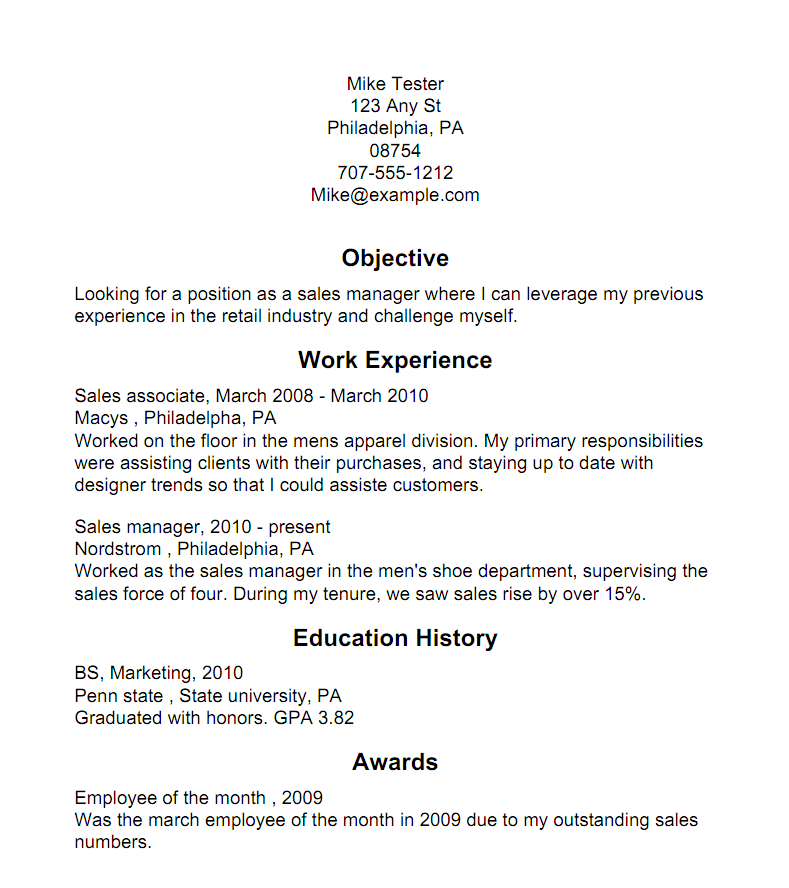 Creating A Resume - Cv Template Resume Examples